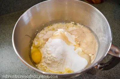 ingredients for donuts in a bowl