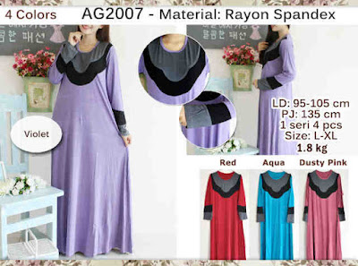 Jual Gamis Muslimah Keren, AG2007, Model Busana Muslim