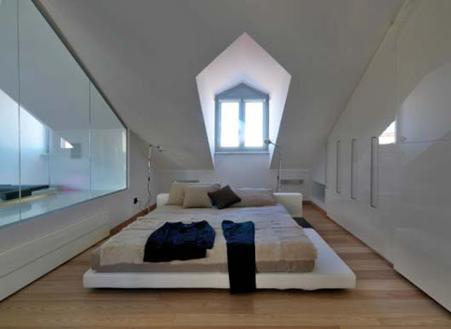 attic apartment renovation bedroom space