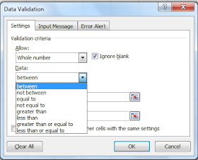 excel- data validation- آداة التحقق من صحة البيانات- اكسل