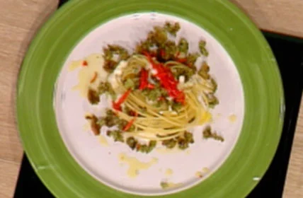 Spaghetti crema d’aglio, olio e peperoncino