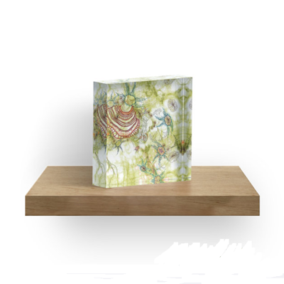 Fine art on an acrylic block by Mimi Pinto