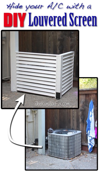 Disguise Your Ac With A Diy Louvered Screen The Kim Six Fix