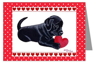 Valentine Labrador Card