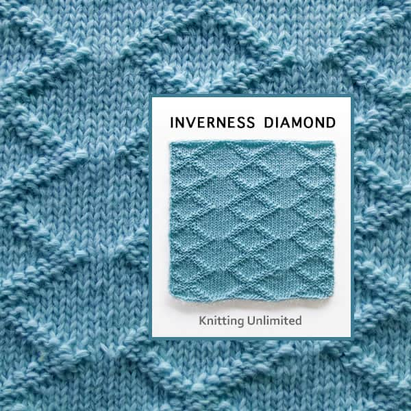 Inverness Diamond Knit Purl Block 43