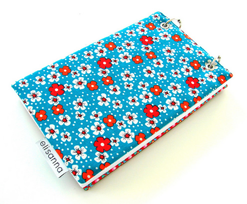 Note book cover, sewing tutorial by Elisanne | Happy in Red