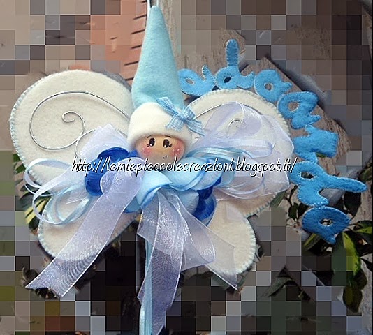 fiocco azzurro con nome