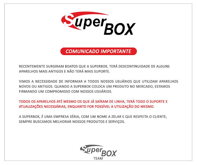  COMUNICADO SUPERBOX