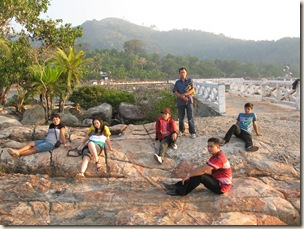 posing at Simping island