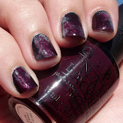 My base colour was Orly Le Chateau, a very dark jellylike teal.