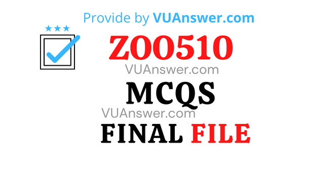 ZOO510 MCQs Solved PDF Final Term