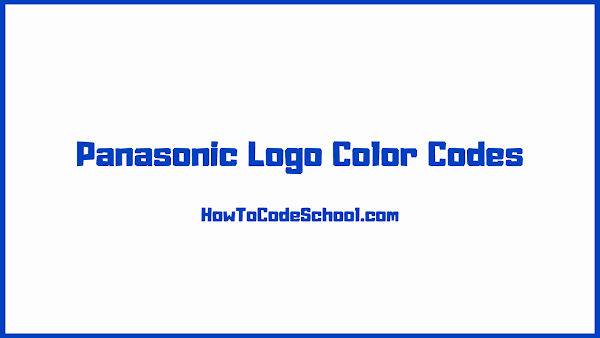 Panasonic Logo Color Codes