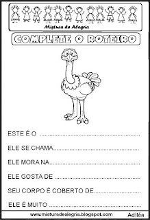 Produção de texto 1º ano de  alfabetização