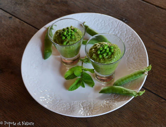 Soupe froide de petits pois à la menthe © Popote et Nature