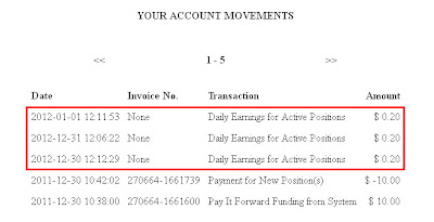 account movements