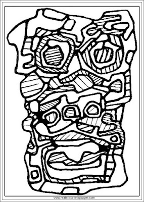 printable jean dubufet art adults coloring pages