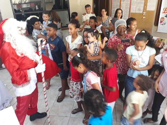 12ª CIPM e Conselho Comunitário realizaram festa da Natal do Projeto Pão e Leite 