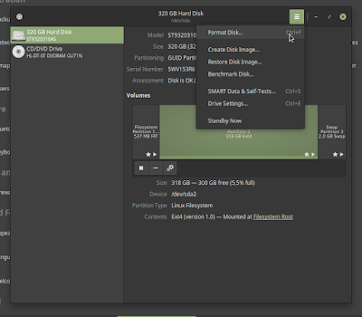 Melihat Kapasitas Harddisk di Linux Mint