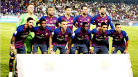 F. C. BARCELONA - Temporada 2018-19 - Ter Stegen, Rafinha, Lenglet, Busquets, Piqué; Messi, Semedo, Arthur, Dembélé, Luis Suárez y Jordi Alba. SEVILLA F. C. 1 (Sarabia) F. C. BARCELONA 2 (Piqué, Dembélé). 12/ 08/2018. Supercopa de España, 35ª edición. Tánger, Marruecos, Grand Stade Ibn Battouta. EL BARCELONA GANA SU 13ª SUPERCOPA DE ESPAÑA