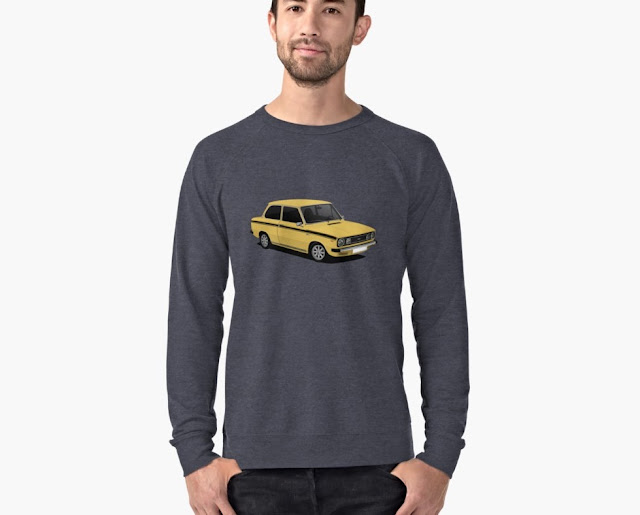 Yellow DAF 66 Super Luxe saloon, T-shirt