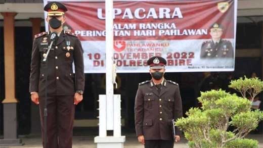 Wakapolres Nabire pimpin Upacara Hari Pahlawan