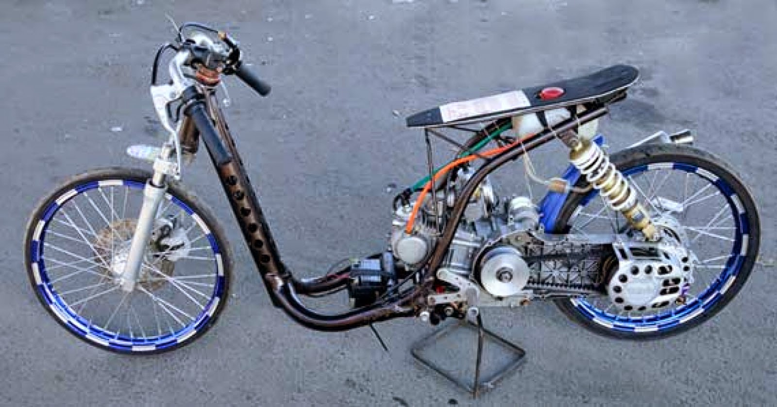 Modifikasi Motor Mio Drag Bike Unik Terbaru Modifikasi Terbaru