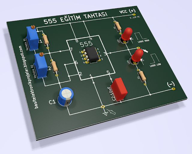 NE555 Eğitim Tahtası