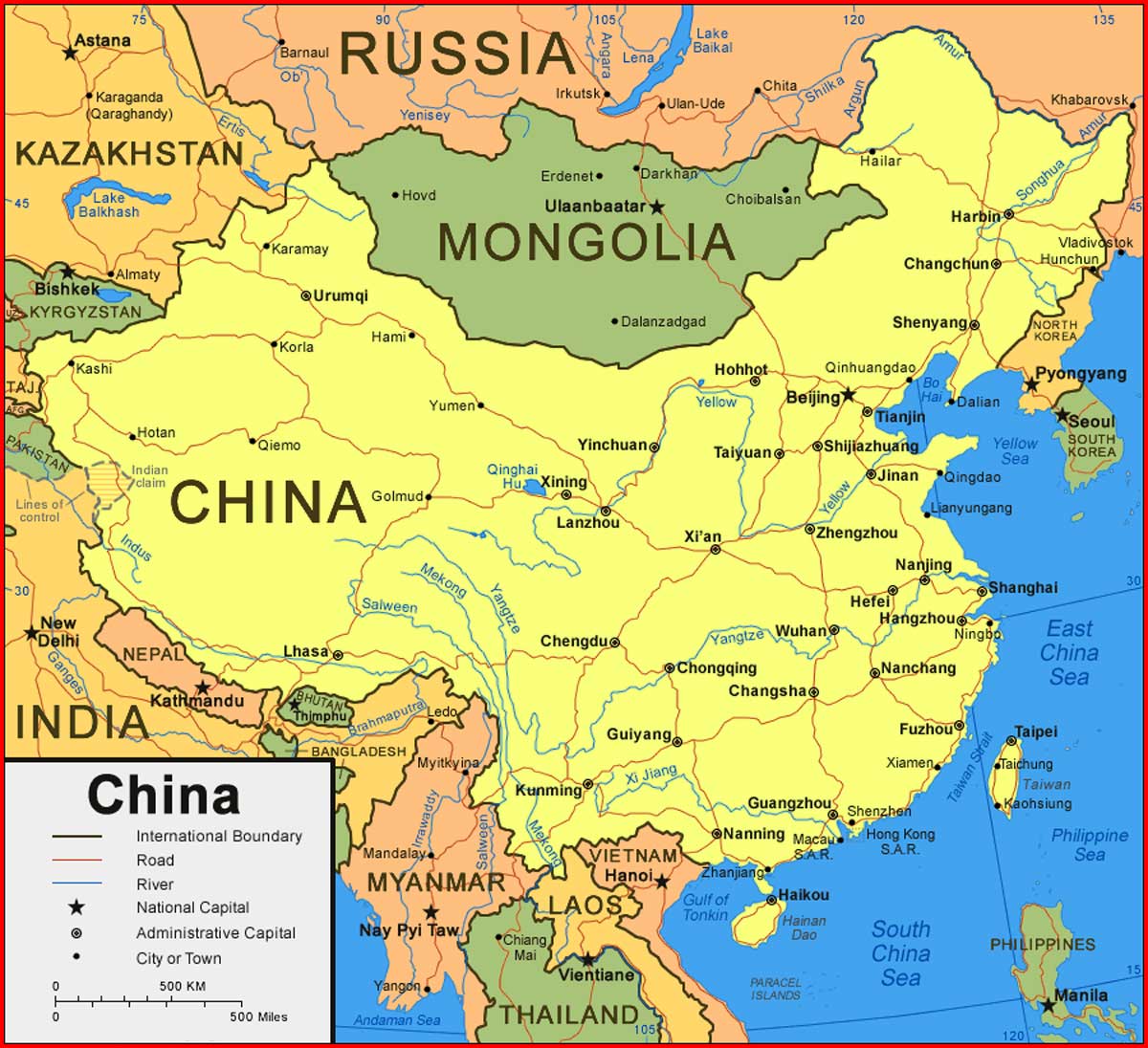  Peta  Wilayah  Negara  China 