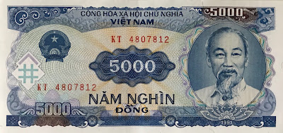 5000 Dong vietnam banknote