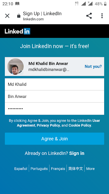 How to create  LinkedIn Account