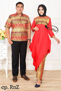 BAJU BATIK COUPLE SETELAN ROK DAN LONG BLUS TERBARU 2018 RNZ