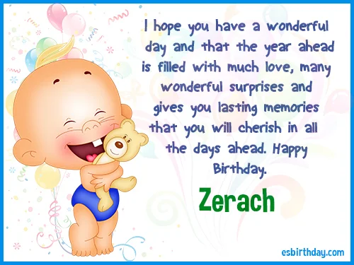 Zerach Happy birthday