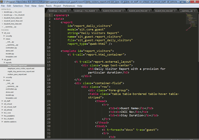 Understanding Odoo Module Structure - report template py - Learn OpenERP