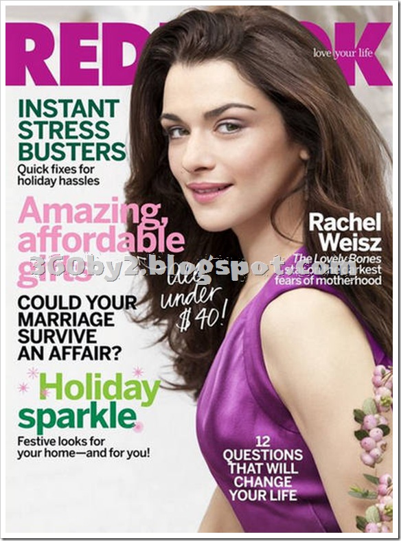 Rachel Weisz on Redbook Magazine December 2009