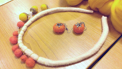 Autumnal felted jewerly