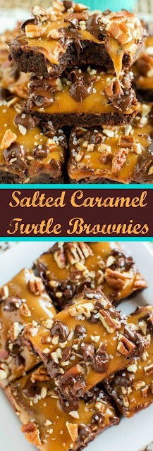 Salted Caramel Turtle Brownies