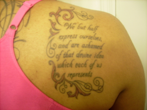 Quote tattoos are among the