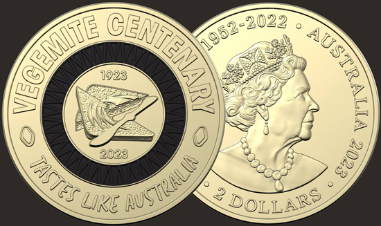 Australia 2 dollars 2023 - Vegemite Centenary (second type)