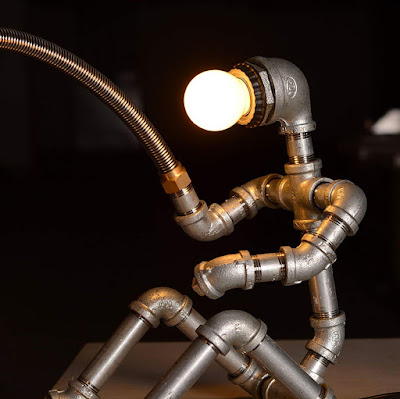 Fishing Man Figurine Table Lamp, Desk Lamp From Mr.J + Mr.C