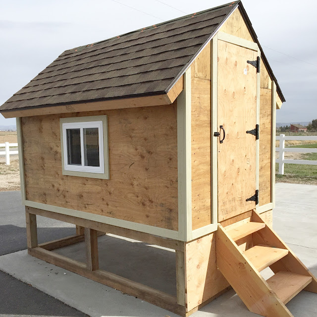 Chicken Coop all ready to be painted like a barn