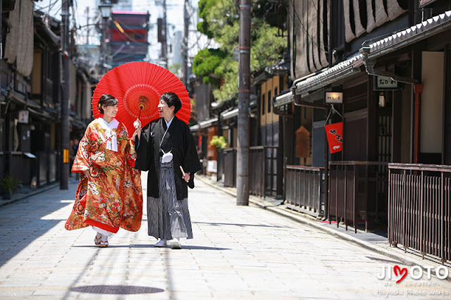 京都の祇園で前撮りロケーション撮影