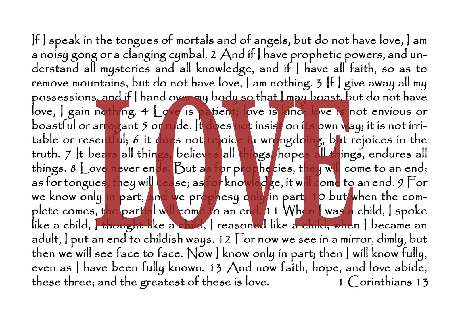 the word love