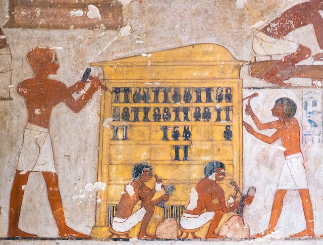 larger scene painted on the south wall in the tomb of Rekhmire