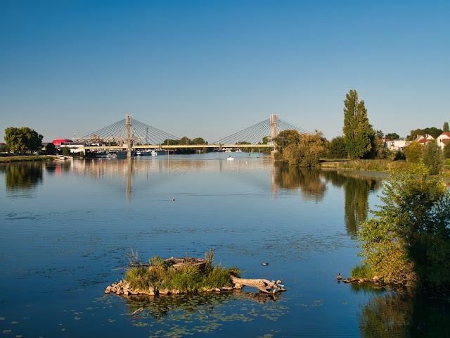 Chalon-sur-Saône, Saône, pont, Bourgogne,  hauban, haubané