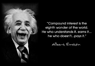 Einstein quote on the power of compound interest.