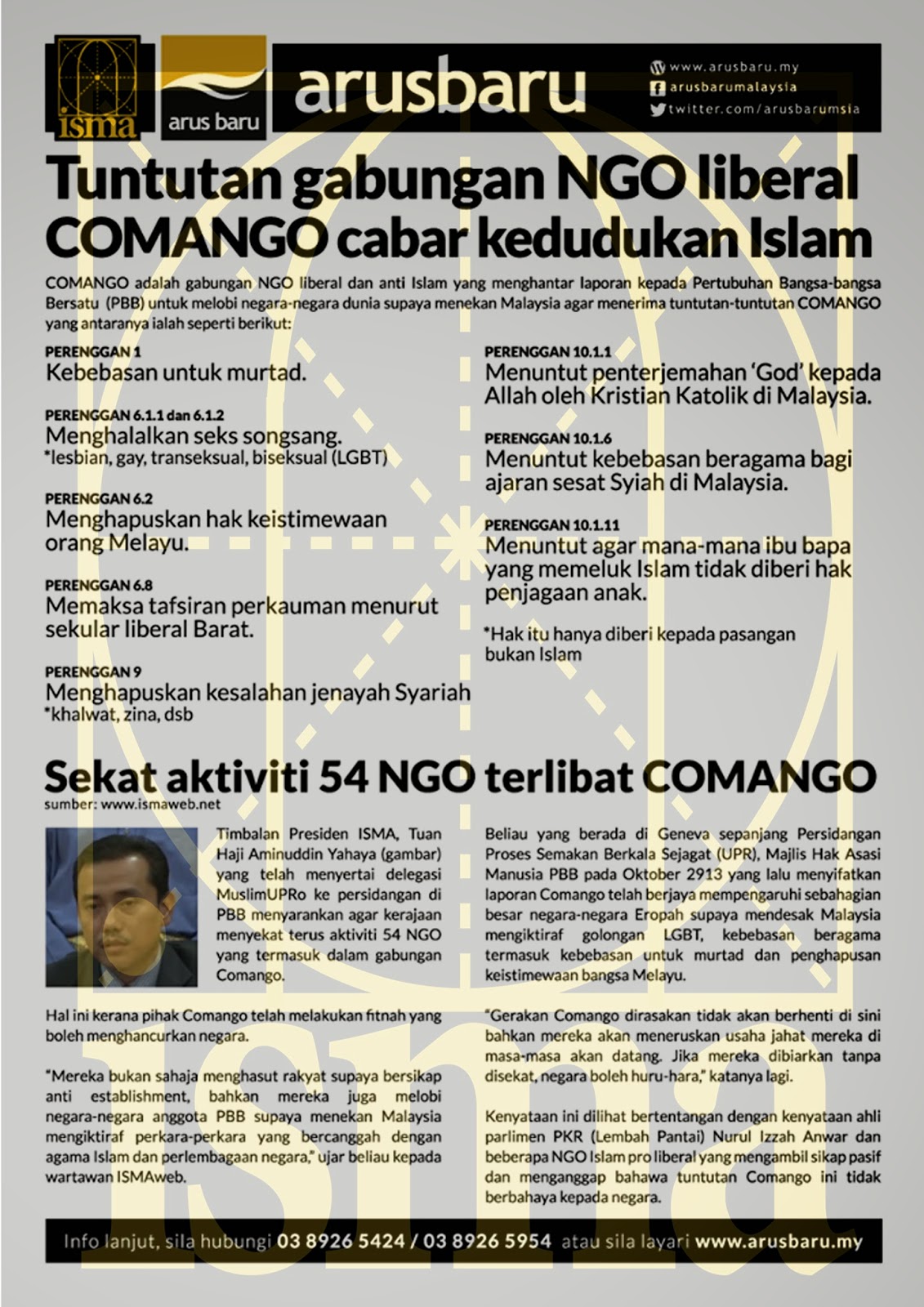 Rakyat Merah Kuning: TUNTUTAN GABUNGAN NGO LIBERAL COMANGO ...