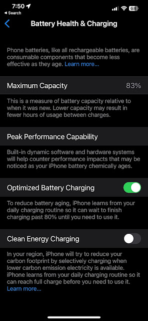 iPhone Clean Energy Charging