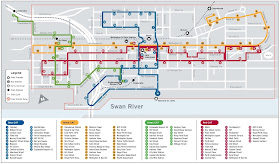 Perth CAT Bus Map