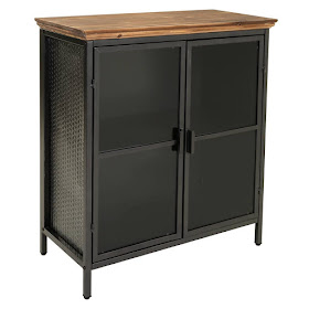 vitrina pequeña acero negro