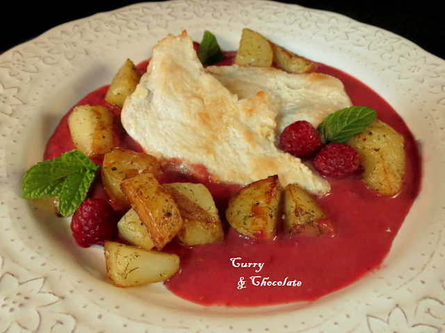 Chicken breast with raspberry sauce